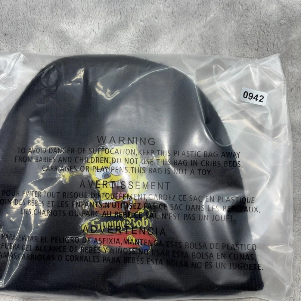 Y2K Nickelodeon SpongeBob SquarePants beanie skateboarding 2009